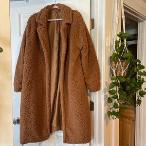 Teddy Fuzzy Long Fur Coat